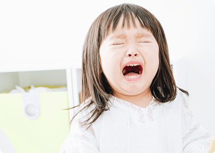 子どもが泣いて治療ができなくならないか心配