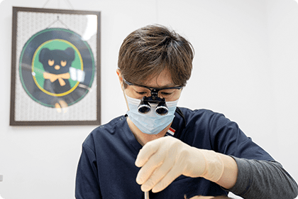 拡大視野での丁寧な形成